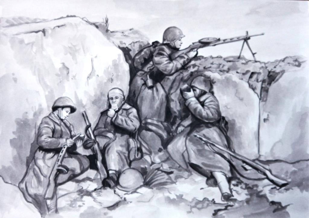 Рисунок юной художницы из Саратовской области -  в числе лауреатов Всероссийского творческого конкурса «Мои герои большой войны»